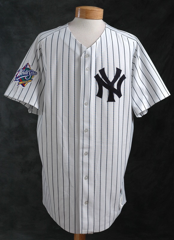 - 1998 Jeff Nelson New York Yankee Game Worn World Series Jersey