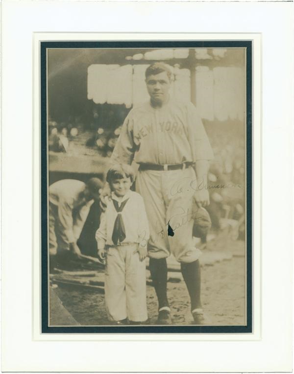 - Babe Ruth and Al Simmons Signed Photograph (7x10")