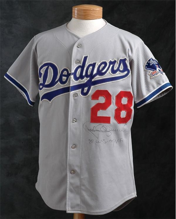 Baseball Equipment - 1983 Pedro Guerrero L.A. Dodgers Jersey with 25th Anniversary Patch