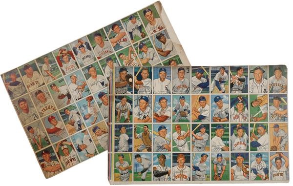 - Extremly Rare 1952 Bowman Complete Set in Uncut Sheets (7)