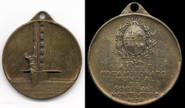 1930 First World Cup Soccer Medal (1" diam.)