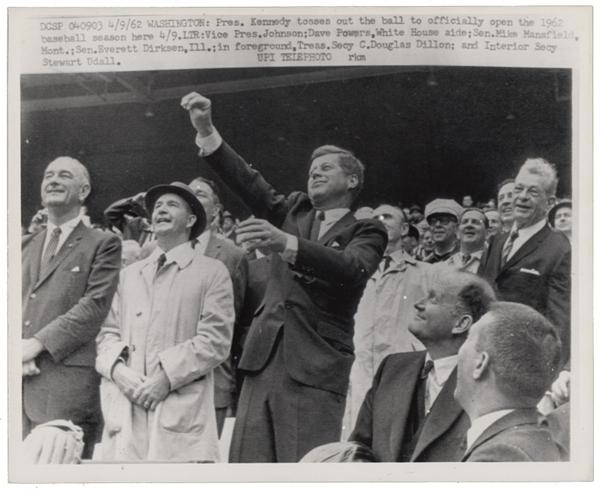- JFK Throwing Out the First Pitch of the 1962 Baseball Season