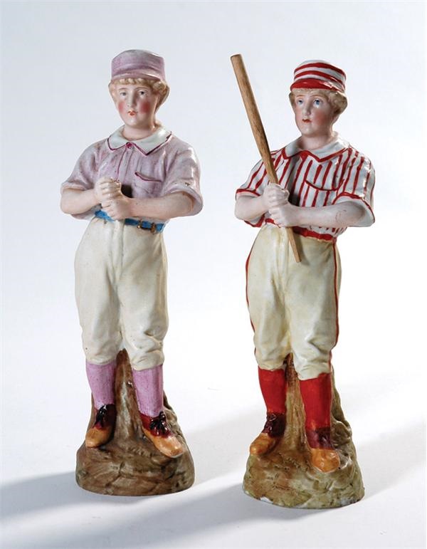 - Two Different Huebach Baseball Figures