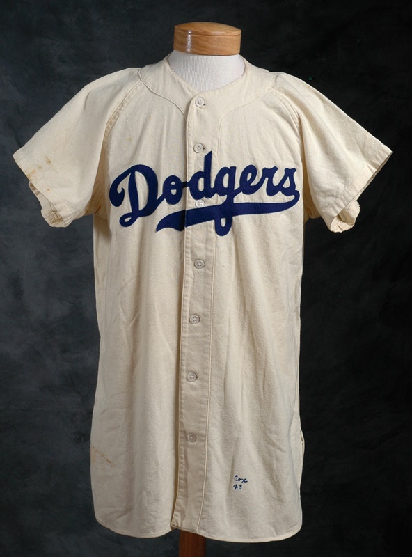 - 1949 Billy Cox Game Worn Brooklyn Dodgers Jersey