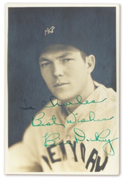 Baseball Autographs - 1930's Bill Dickey Signed George Burke Photograph