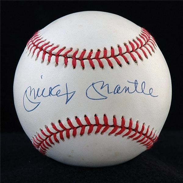 Mantle and Maris - Mickey Mantle Upper Deck Signed Baseball