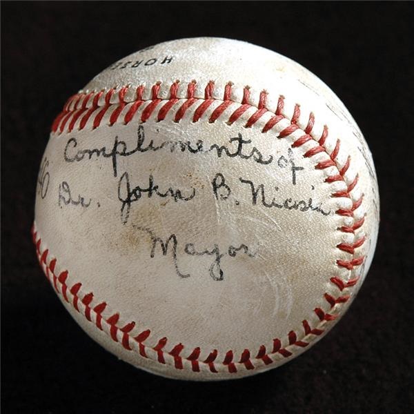- Clemente Signed Baseball is Presentation from Mayor of Chicago