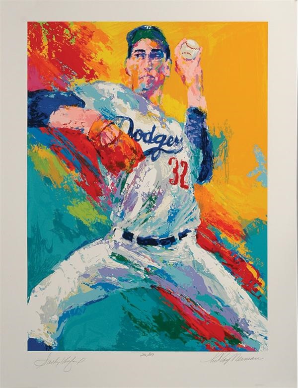 Sports Fine Art - Sandy Koufax Signed Leroy Neiman Serigraph 256 / 359