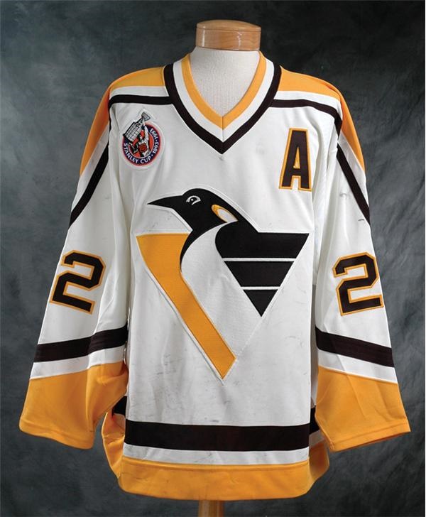 - 1992-1993 Rick Tocchet Pittsburgh Penguins Game Worn Jersey