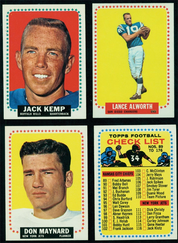 The M Carroll Football Collection - Very High Grade 1964 Topps Football Complete Set