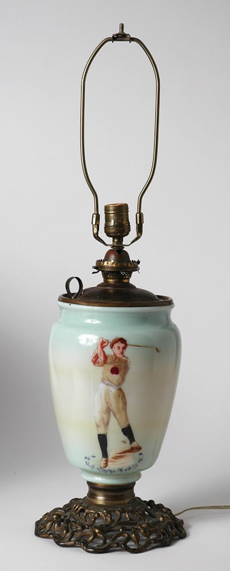 - 19th Century Sports Hurricane Lamp