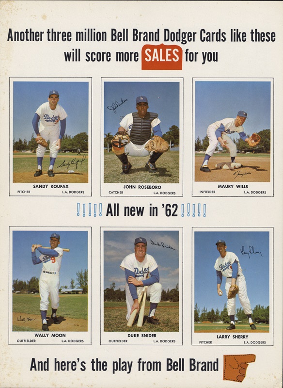 - Bell Brand Baseball Advertising Poster with Sandy Koufax