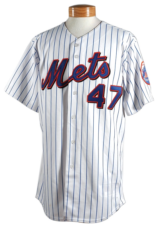 Baseball Equipment - 2003 Tom Glavine Game Worn New York Mets Home Jersey