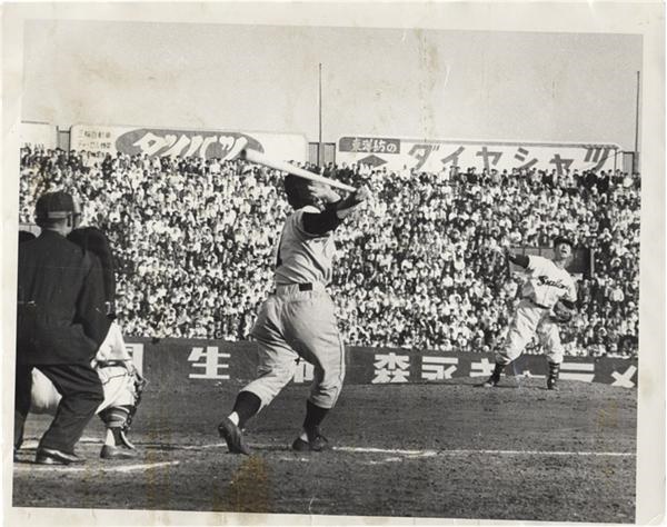 Vintage Sports Photographs - Rare Sadaharu Oh Original First Career Home Run Photograph April 26, 1959