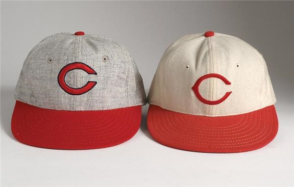 - Two 1960's Cincinnati Reds Game Worn Caps