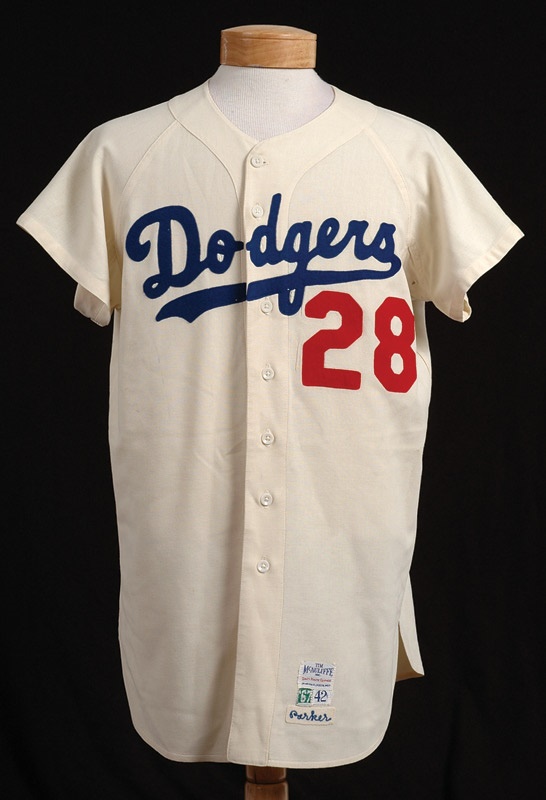 - 1967 Wes Parker Game Worn Los Angeles Dodgers Jersey