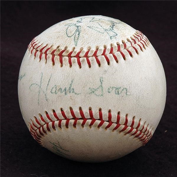 - 1969 World Series Game Used Ball Signed By the World Series Umpires