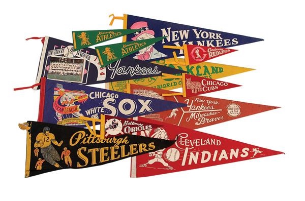 - Large Vintage Pennant Collection (23)
