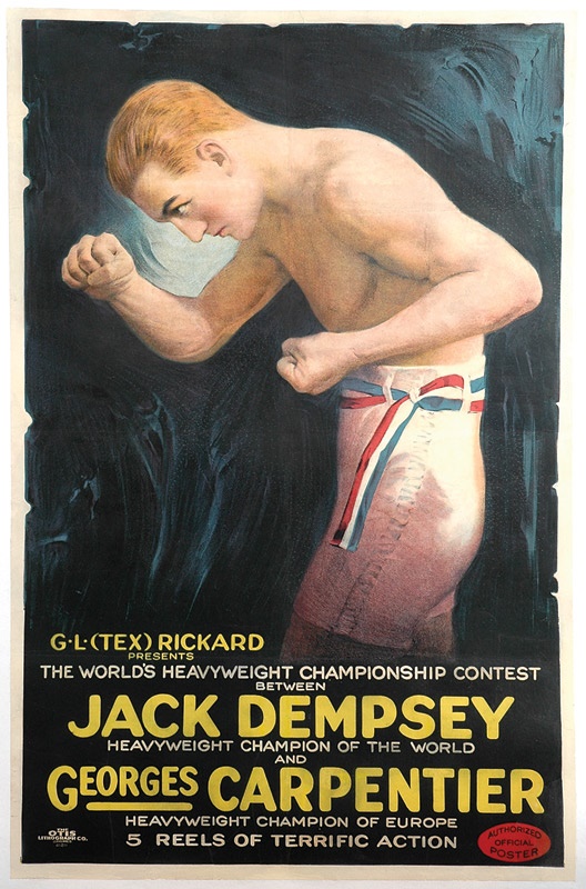Muhammad Ali & Boxing - Spectacular Pair of Jack Dempsey and Georges Carpentier Boxing Posters