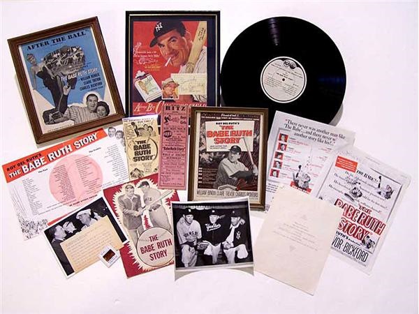 - Collection of "The Babe Ruth Story" Movie Material (14)