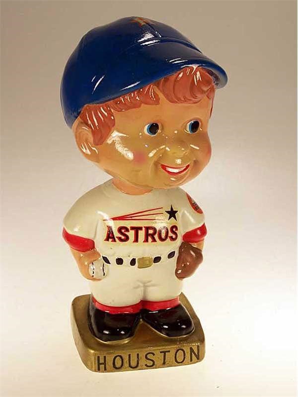 - Mint 1960s Houston Astros Gold Base Bobbin Head Doll.