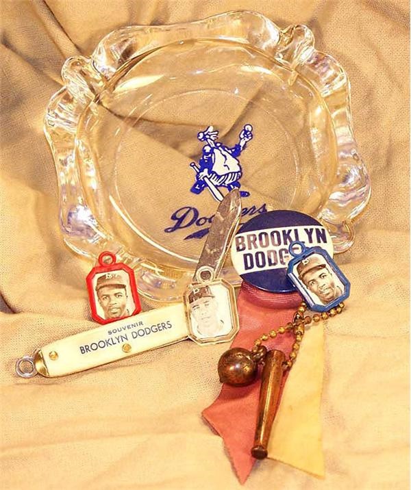 - Vintage Lot of Brooklyn Dodger Baseball Memorabilia (6)