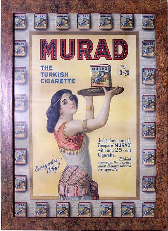 - Vintage Murad Turkish Cigarette Tobacco Sign