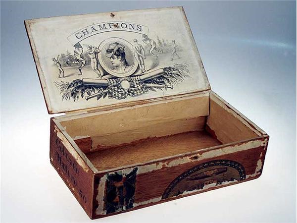- 1880s Champions Baseball Cigar Box.