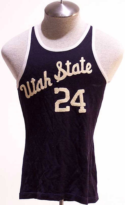 - 1930/40s Utah State Game Used Basketball Jersey