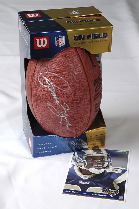 Isaac Bruce Signed Official NFL Football