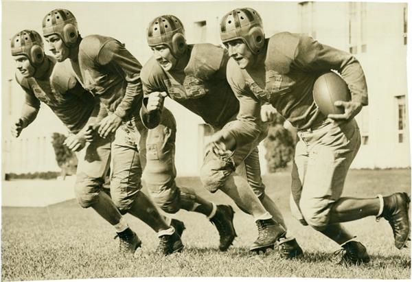 Memorabilia Football - University of California “Thunder Team” Backfield Football Photo(1937)