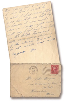 - 1926 Hap Felsch Letter with Buck Weaver Content
