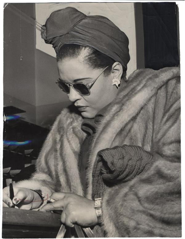 Singer Billie Holiday Arrest Photo (1949)