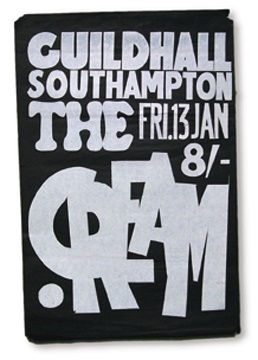 Eric Clapton - Exceptionally Rare 1967 Cream Poster