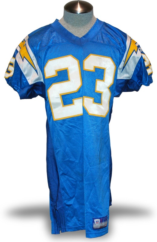 Game Used Football - 2002 Quentin Jammer San Diego Charger Game Used Football Jersey PSA DNA
