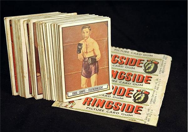 - 1951 Topps Ringside Boxing Cards (42) with Wrapper.