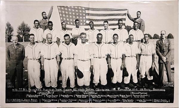 - 1947 Negro Championship Team Military Panoramic Photo
