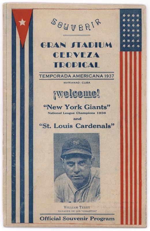 - Rare 1937 New York Giants Cuban Baseball Program