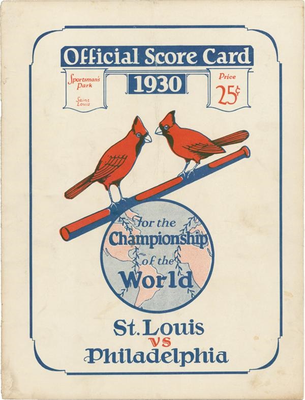 St. Louis Cardinals - 1930 St. Louis Cardinals World Series Program
