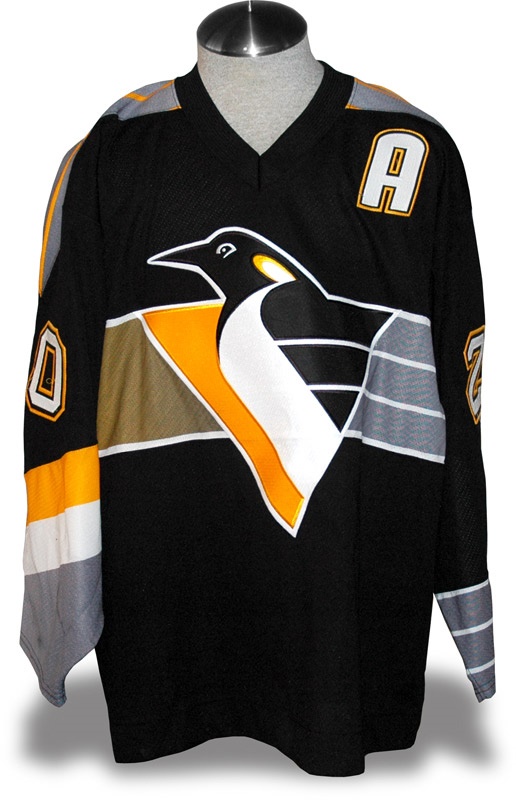 Game Used Hockey - Circa 2002-03 Robert Lang Game Worn Pittsburgh Penguins Jersey