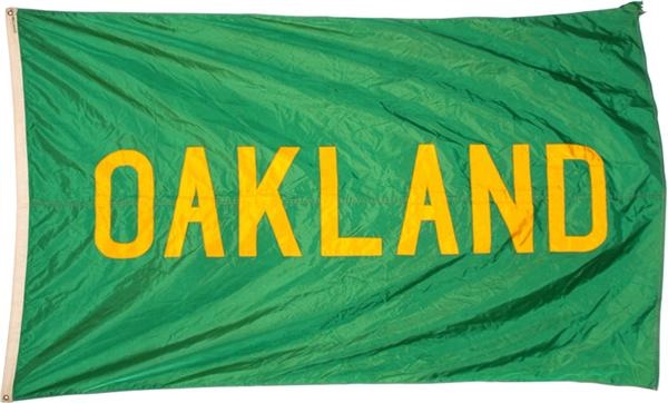 - 1970's Oakland A's Baseball Stadium Flag