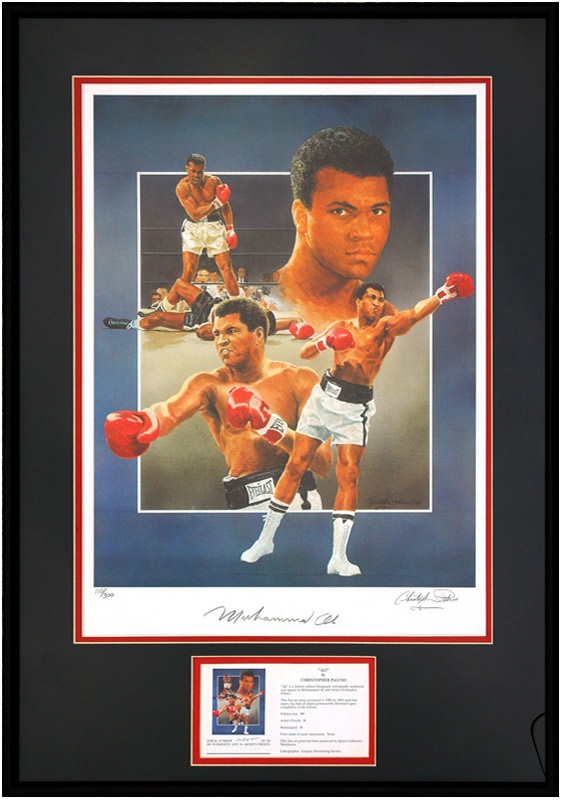 Autographs Other - Muhammad Ali Signed Lithograph by Chrisopher Paluso