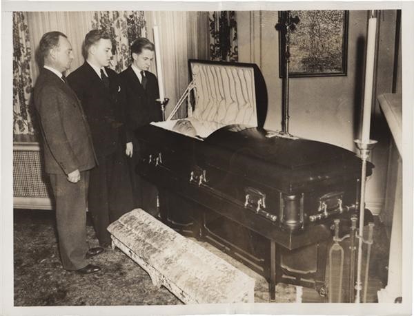 - (2) New York Giants Baseball Manager John McGraw Funeral Wire Photo