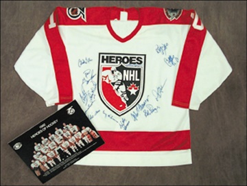 - 1992 Guy Lafleur NHL Heroes of Hockey Team Autographed Game Worn Jersey