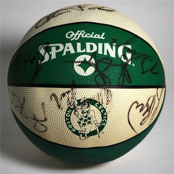 Autographs Other - 1980s Boston Celtics Team Signed Basketball