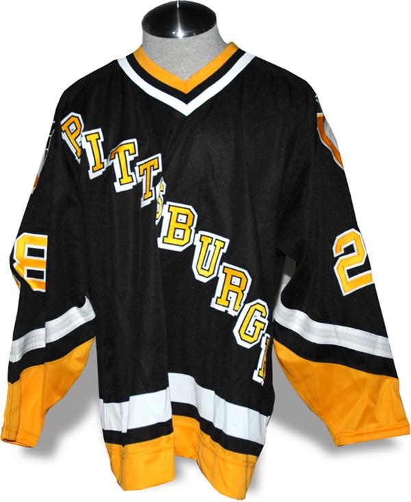 Game Used Hockey - 1993-94 Kjell Samuelsson Game Issue Pittsburgh Penguins Jersey