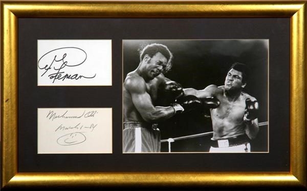 Ali vs. Foreman Signed & Framed Boxing Photo Display