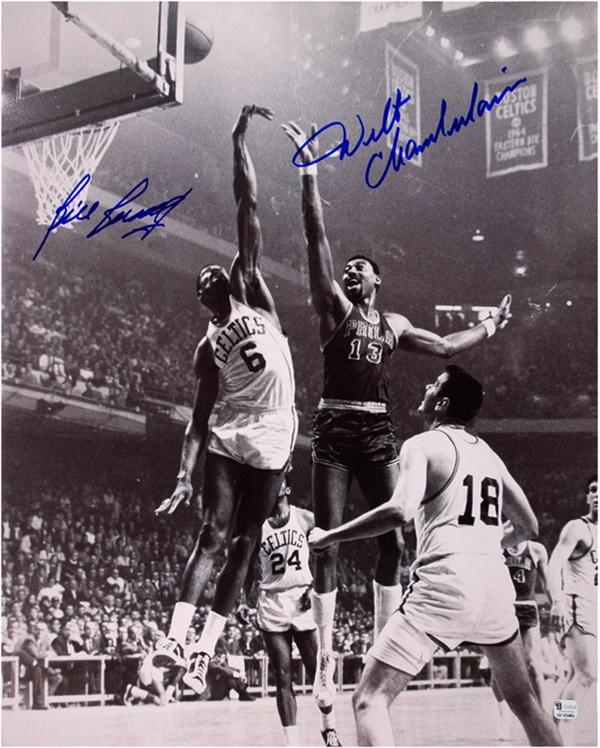 Autographs Other - Bill Russell and Wilt Chamberlain Signed 16 x 20 Photo
