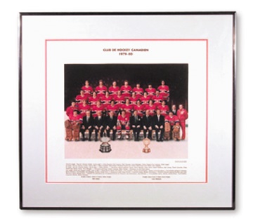 Guy Lafleur - 1979-80 Montreal Canadiens Framed Team Photograph (22x24")