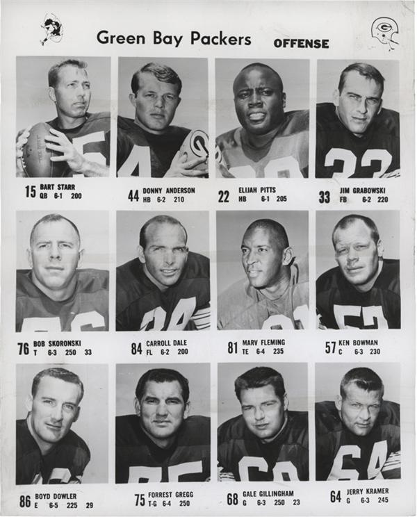 1970 Green Bay Packers Football Wire Photo